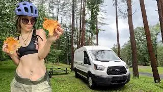 Biking & Foraging: Cooking Chicken of the Woods on Pine Creek Rail Trail
