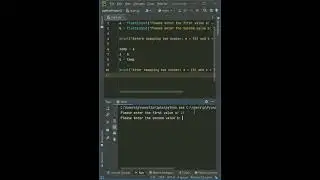 Pyhon program to swap two numbers 