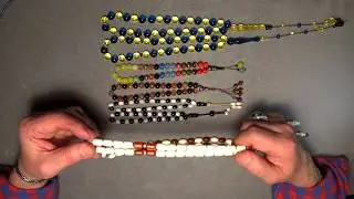 ikili tesbihlerim | kemik, kuka, oltu taşı, sedef, akik | #5/5