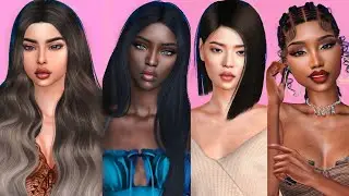 MEGA PACK OF 4 ALPHA FEMALE SIMS + Hair, Clothing & Accessories - The Sims 4