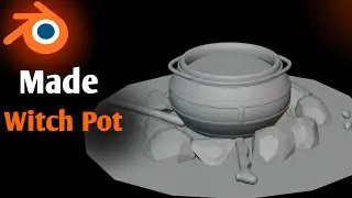 made witch pot in blender | blender 3d modeling #3dmodeling #blender3d #3dart