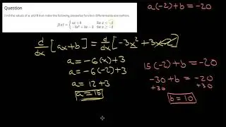 Piecewise Functions and Differentiability
