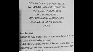 "28 Gombalan Romantis Dilan" Kamu pernah mengatakan itu?