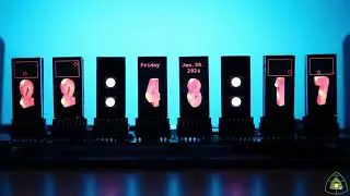 [Clock][V2] Clock display with 6 LCDs and led WS2812b