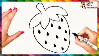 How To Draw A Strawberry Step By Step 🍓 Strawberry Drawing Easy