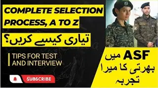 ASF Selection Process Guideline A To Z || ASF me bharti ka Tarika