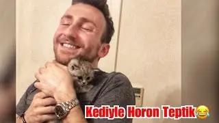 KEDİYLE HORON TEPTİK❤️😂