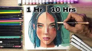Extreme challenge! 1 Hour Vs 10 Hours 🔥 Which drawing is more realistic?