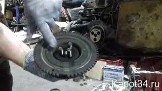 Gazelle with Cummins engine, timing belt installation
