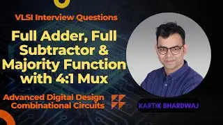 Mastering VLSI Interview Concepts: Full Adder, Full Subtractor, and Majority Function with 4:1 Mux
