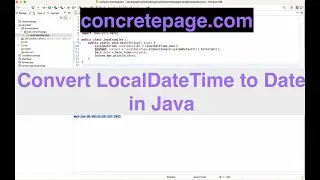 Convert LocalDateTime to Date in Java