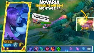 NOVARIA MIDLANE ONE HIT SNIPER MONTAGE #4 NOVARIA NEW BUILD AND EMBLEM 2025 | MOBILE LEGENDS