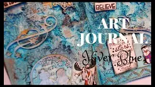 Art journal Hiver Blue DT Scrapnewage