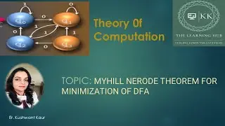 Myhill Nerode theorem for Minimization of DFA