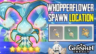 HOW TO FIND WHOPPERFLOWER NECTAR LOCATIONS GENSHIN IMPACT SPAWN TRICK & TIPS