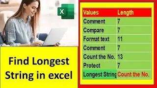 Find Longest String in excel | 