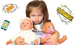 Настя КАК МАМА пытается уложить кукол Беби Бон спать