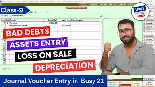 Journal Voucher Entry in Busy 21 With 11 - Examples Part -9