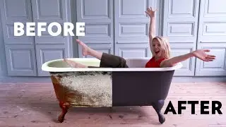 Renovating a 100 year old CAST IRON BATH 🛁 is a challenge | DIY Renovation Project