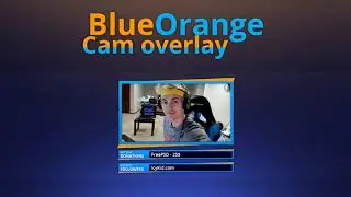 Free Twitch Overlay Template - Stream BlueOrange cam - PSD - Free Download