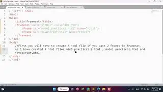 O level practical frameset M2 R5.1 || how to use #frameset tag in #html