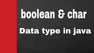 Declare and use Character and boolean variable