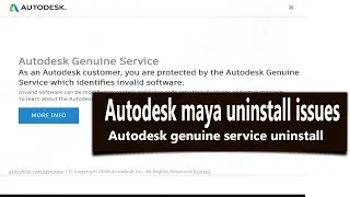 Uninstall issues autodesk maya