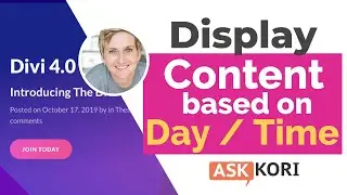Show / Hide Content Based on Day / Time in Divi on WordPress