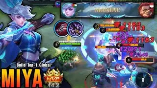 Almost Savage !! Monster Sidelane Miya !! Build Top 1 Global Miya 2023 ~MLBB