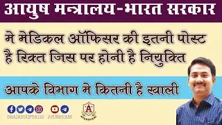Medical officer post for BAMS BHMS BUMS in Ministry of AYUSH | Ayurvedic Doctor Vacancy AIAPGET 2022