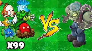All Plants PvZ Attack Vs Giga Gargantuar Vs Dr Zomboss Plants Vs Zombies Battlez
