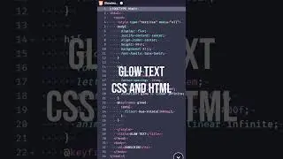glowing text CSS and HTML | text animation | glowing animation|
