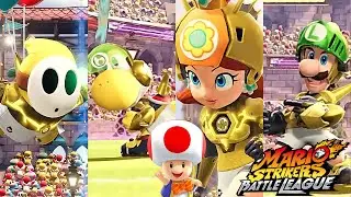 Mario Strikers Battle League Shy Guy Yoshi Daisy and Luigi at Royal Castle CPU Hard Charms