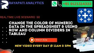 Change the color of numeric data in the spreadsheet & using Row and Column dividers | Learn Tableau.