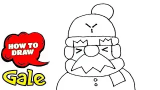 How to draw Gale, from Brawl Stars with Pen