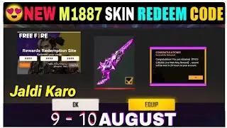 Free Fire Redeem Code Today 9 August | New Evo M1887 Skin Redeem Code | FF Redeem Code Today
