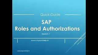SAP Roles and Authorization - Session1