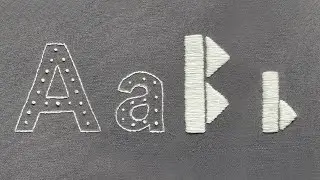 Embroidered Letters: Stem Stitch, Satin Stitch & French Knot