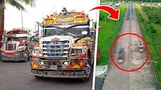 Así es una CARRERA de BUSES en GUATEMALA