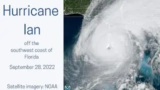 Hurricane Ian off the coast of Florida | Satellite Imagery #shorts