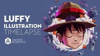 Luffy (One Piece) - Timelapse Illustration