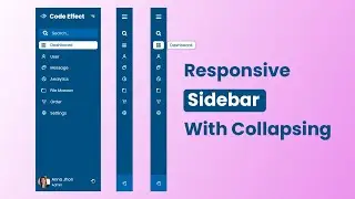 Responsive Sidebar With Collapsing | Sidemenu | Menu | Code Effect