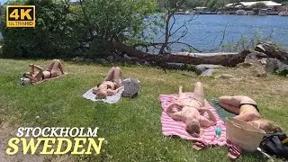 Stockholm - Reimersholme - Beach - Walking Tour - 4K