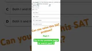 SAT Math problem on inequality part 1 #drmaths #sat2024 #sat #mathematics  #problemsolving #maths