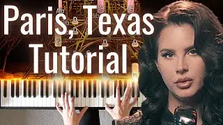 Paris, Texas Lana Del Rey ft. SYML - HARD Piano Tutorial (SHEET MUSIC)