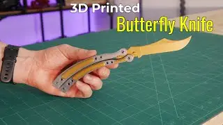 Fully 3D Printed Butterfly Knife from CS:GO