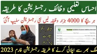 bisp online registration 2023 | Ehsaas Registration Form | How to Get Money from Ehsaas Taleem 4000