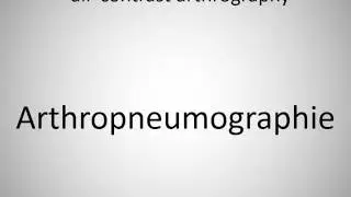 How to say air-contrast arthrography in German?