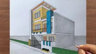 How to Draw a House in 2 Point Perspective