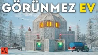 KARLIK ALANDA GÖRÜNMEZ EVDE KAMUFLE OLARAK 24 SAAT YAŞAMAK !!! I Rust Türkçe